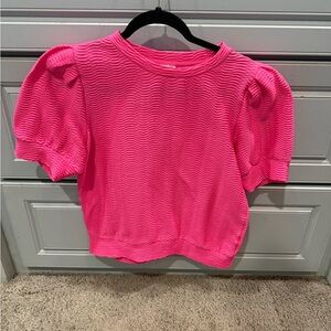 JODIFL Fuchsia Textured Top